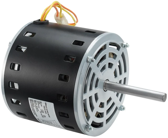 Alt view image 16 of 16 - 1/2HP Furnace Blower Motor, 208/230V 2.7Amps, 1075RPM 5 Speeds, CW/CCW Rotation, 48 Frame 3.4" Shaft Length, 7.5F/450V Capacitor + 11" Hold Hoop