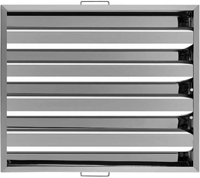 Alt view image 8 of 8 - Pack of 6 Hood Filters 19.5W x 24.5H Inch, 430 Stainless Steel 4 Grooves Commercial Hood Filters, Range Hood Filter for Grease Rated Commercial Kitchen Exhaust Hoods