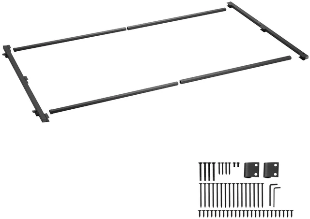 Alt view image 8 of 8 - Gate Building Kit, Fits 60 to 96 in Wide Openings, Up from 6 to 7 ft High Fence, Adjustable Gate Building Kit, Anti Sag Full Gate Frame Kit with Latch Lock, Screw, for Wooden Fence, Iron, Black