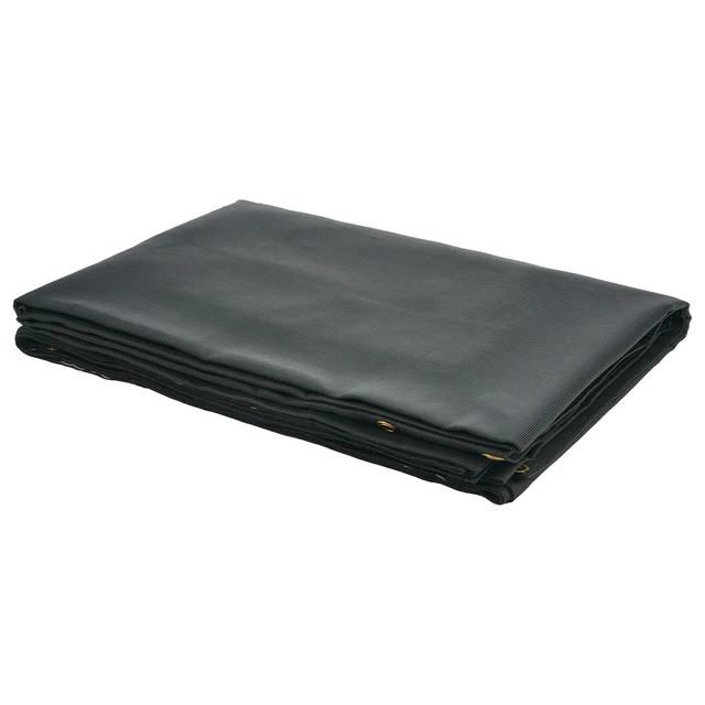 Alt view image 12 of 12 - Dump Truck Mesh Tarp, 7 x 22 ft, PVC Coated Black Heavy Duty Cover with 5.5" 18oz Double Pocket, Brass Grommets, Reinforced Double Needle Stitch Webbing Fits Manual or Electric Dump Truck System
