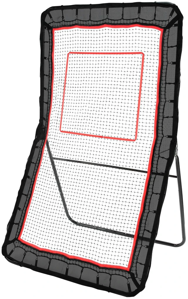 Alt view image 8 of 8 - Lacrosse Rebounder for Backyard, 4x7 Ft Volleyball Bounce Back Net, Pitchback Throwback Baseball Softball Return Training Screen, Adjustable Angle Shooting Practice Training Wall with Target