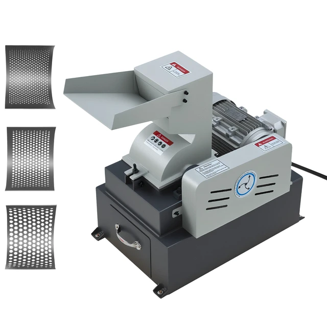 Alt view image 8 of 8 - Hammer Crusher, 3KW 220V Electric Rock Stone Shatter Grinder, Glass Crushing Machine with 400 to 600 kg/h Crushing Capacity, Coal Crusher Milling Machine with 0.12/0.24/0.4 inch Sieve Screens