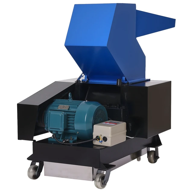 Alt view image 8 of 8 - Plastic Shredder Crusher, 5.5HP/4.0KW Plastic Bottle Grinder Granulator, 150-200kg/h Capacity Pulverizer Recycling Machine with Wheels, SDK-11 Blade & 8mm Mesh for PVC PTFE (220V 60Hz 3-Phase)