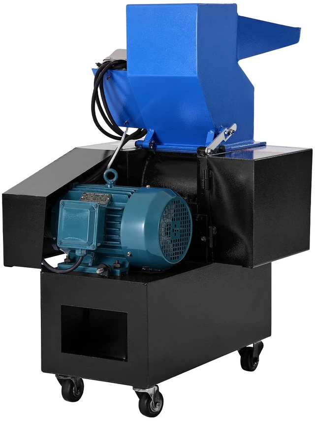 Alt view image 8 of 8 - Plastic Shredder Crusher, 3HP/2.2KW Plastic Bottle Grinder Granulator, 100-150kg/h Capacity Pulverizer Recycling Machine with Wheels, SDK-11 Blade & 6mm Mesh for PVC ABS PTFE (220V 60Hz 3-Phase)