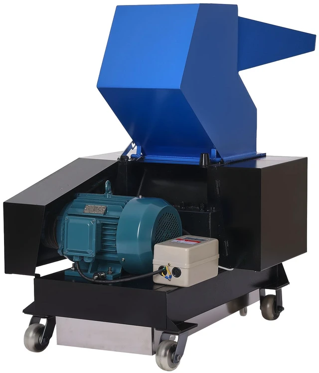 Alt view image 8 of 8 - Plastic Shredder Crusher, 10HP/7.5KW Plastic Bottle Grinder Granulator, 250-450kg/h Capacity Pulverizer Recycling Machine with Wheels, SDK-11 Blade & 10mm Mesh for PVC PTFE (220V 60Hz 3-Phase)