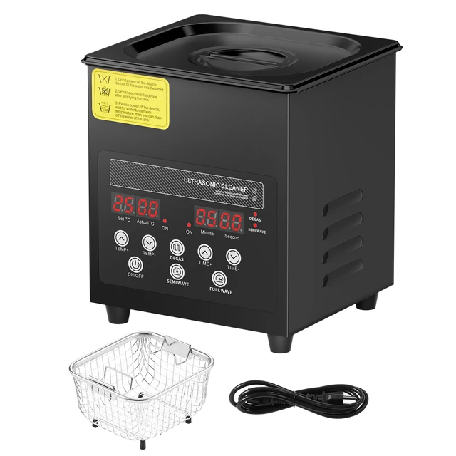 Alt view image 8 of 8 - 2L Ultra Sonic Cleaner, 60W Digital Sonic Cleaning Machine with Gentle Mode & Upgraded Degassing, 40kHz Ultrasound Cleaner Machine with Heater & Timer for Jewelry, Glasses, Tools, Retainer
