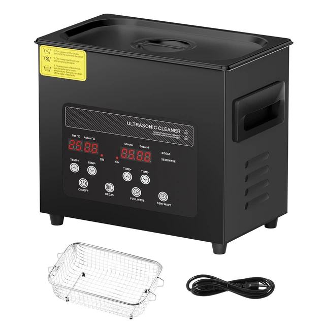 Alt view image 8 of 8 - 3L Ultra Sonic Cleaner, 120W Digital Ultrasonic Cleaning Machine with Gentle Mode & Upgraded Degassing, 40kHz Ultrasound Cleaner Machine with Heater & Timer for Jewelry, Glasses, Tools Retainer