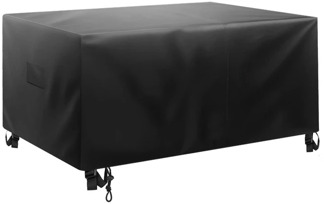 Alt view image 15 of 15 - Patio Furniture Cover, 420D Heavy Duty Waterproof Outdoor Dining Table and Chairs Cover, Large Squre Patio Table Covers with Air Vent for All Weather, 126L x 126W x 32H inch, Black
