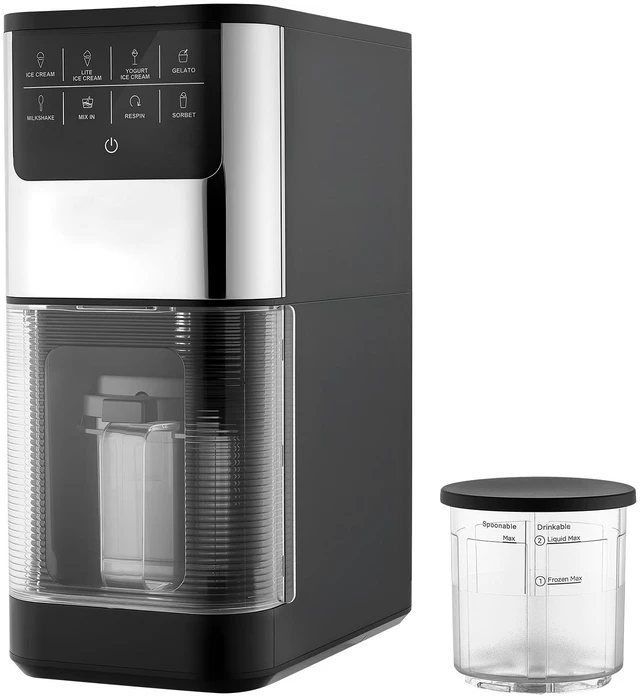 Alt view image 8 of 8 - VEVOR Ice Cream Maker, 7-in-1 Frozen Treat Maker for Gelato, Sorbet, Milkshake, Frozen Yogurt & Lite Ice Cream, Homemade Ice-Cream Machine with One-Touch Mix-in + Respin for Smooth, Creamy Texture