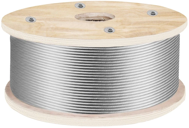 Alt view image 8 of 8 - 316 Stainless Steel Wire Rope 500ft Length, Steel Wire Cable 3/16 Inch, Steel Cable Railing Decking With 1x19 Strands Construction, 4700lbs Breaking Strength For Stair, Handrail, Clothesline