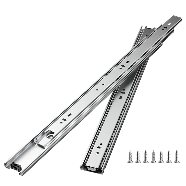 Alt view image 8 of 8 - VEVOR Drawer Cabinet Slides Side Mount 18 inch 10 Pairs 100 LB Load Replacement