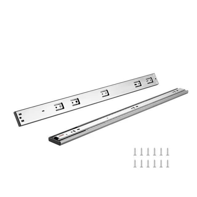 Alt view image 8 of 8 - 10 Pairs of 24 Inch Drawer Slides Side Mount Rails, Heavy Duty Full Extension Steel Track, Soft-Close Noiseless Guide Glides Cabinet Kitchen Runners with Ball Bearing, 100 Lbs Load Capacity