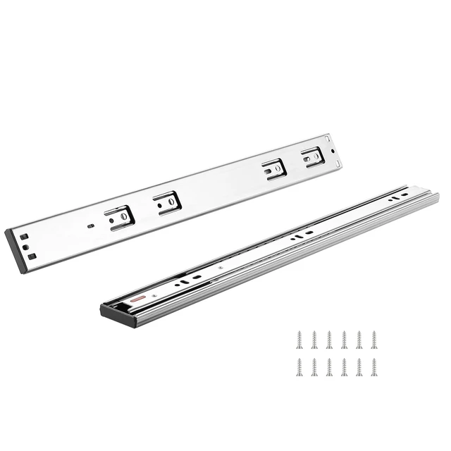 Alt view image 8 of 8 - 10 Pairs of 18 Inch Drawer Slides Side Mount Rails, Heavy Duty Full Extension Steel Track, Soft-Close Noiseless Guide Glides Cabinet Kitchen Runners with Ball Bearing, 100 Lbs Load Capacity