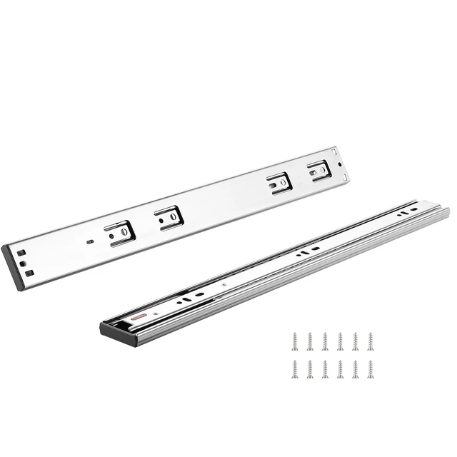 Alt view image 8 of 8 - 6 Pairs of 18 Inch Drawer Slides Side Mount Rails, Heavy Duty Full Extension Steel Track, Soft-Close Noiseless Guide Glides Cabinet Kitchen Runners with Ball Bearing, 100 Lbs Load Capacity