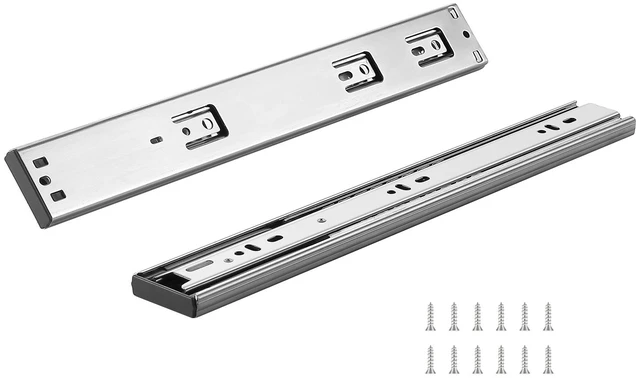 Alt view image 8 of 8 - VEVOR 10 Pairs of 16 Inch Drawer Slides Side Mount Rails, Heavy Duty Full Extension Steel Track, Soft-Close Noiseless Guide Glides Cabinet Kitchen Runners with Ball Bearing, 100 Lbs Load Capacity
