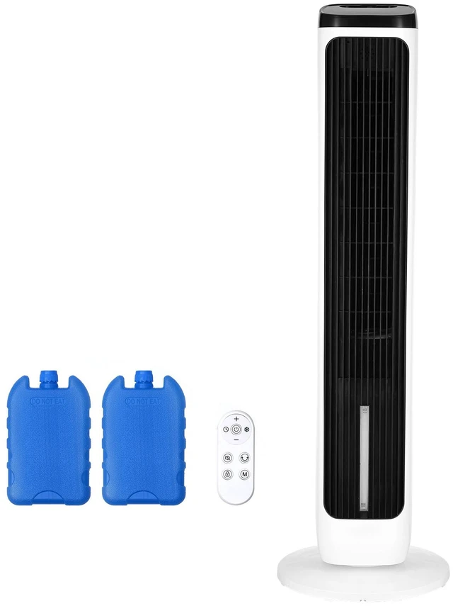 Alt view image 8 of 8 - Tower Fan, 23.3ft/s Velocity Quiet Floor Fan, 70° Oscillating Fans for Indoors with 9 Speeds, 4 Modes, 24H Timer, Portable Standing Bladeless Fan with Remote Control for Bedroom, Office, Home