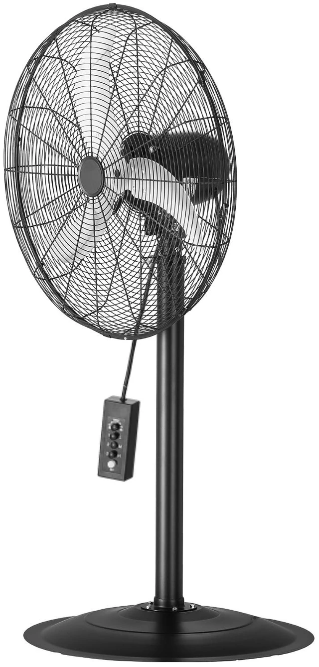 Alt view image 15 of 15 - VEVOR 24" Industrial Pedestal Fan 3-Speed Oscillating Fan with Adjustable Height