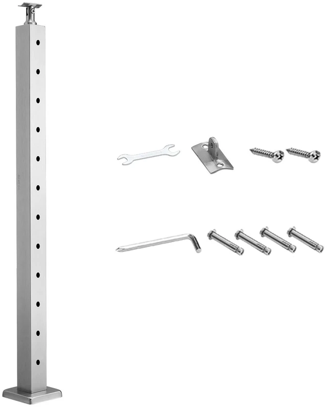 Alt view image 8 of 8 - VEVOR Cable Railing Post 42x2x2 In with Pre-Drilled Holes 1JZLGZXYS1061EF8W001V0