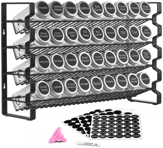 Alt view image 16 of 16 - VEVOR Spice Rack Organizer for Cabinet Kitchen Countertop Seasoning Organizer 23x16 in
