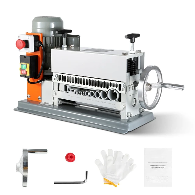 Alt view image 8 of 8 - Electric Cable Stripping Tool, 0.06''-1.57'' Motorized Wire Stripper, 370 W, 88 ft/min, Includes Manual Crank & 11 Channels, Ideal for Copper Scrap Recycling