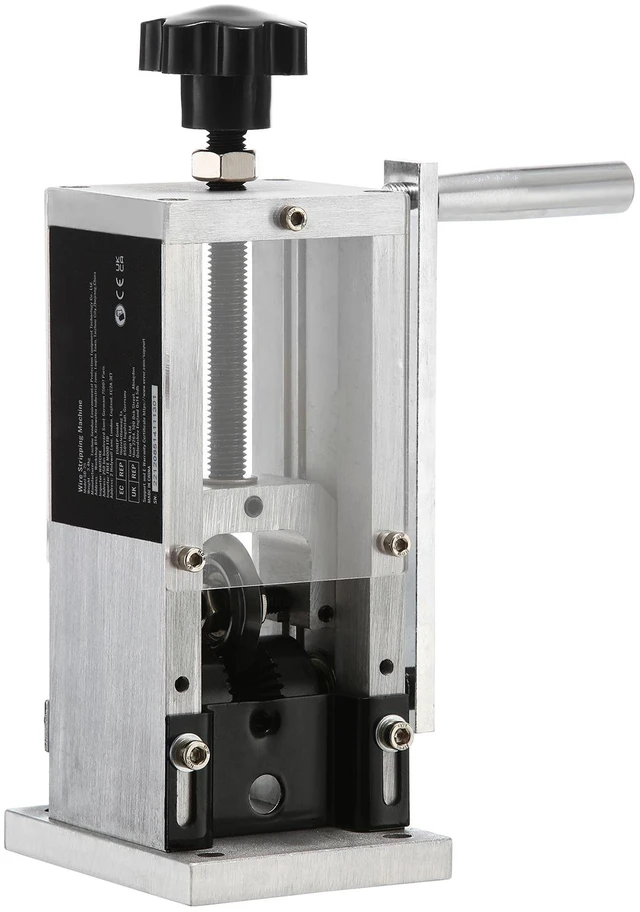 Alt view image 8 of 8 - Wire Stripping Machine,Wire Stripper with Hand Crank or Drill Powered,0.06''-1.18'' Copper Wire Stripper,Visible Stripping Depth Reference,Portable Aluminum Frame Wire Peeler