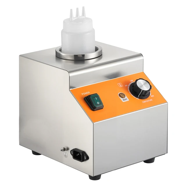 Alt view image 8 of 8 - Electric Bottle Warmer with Bottle, 0.8L Commercial Cheese Dispenser, Hot Fudge Warmer 86-185 Temp Adjustable, Plastic Bottle Nacho Cheese Sauce Warmer for Hot Fudge Cheese Caramel, Square