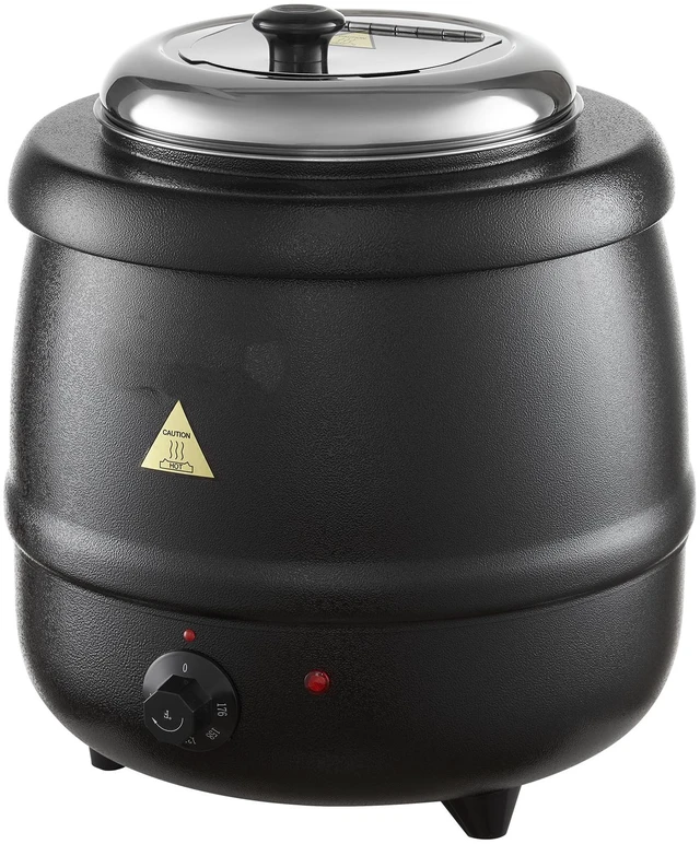 Alt view image 9 of 9 - Electric Soup Warmer, 10QT Commercial Soup Kettle with 304 Stainless Steel Detachable Insert Pot, 95~176°F Adjustable Temperature, Soup Station for Restaurant and Big Family, Black