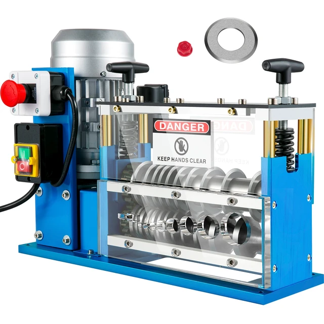 Alt view image 8 of 8 - Electric Wire Stripping Machine, 370W 0.06 inch -1.5 inch Automatic Motorized Cable Stripper with 75 ft/min Speed, 11 Channels 10 Blades Strip Machinery, Scrap Handling Tool for Recycling Copper