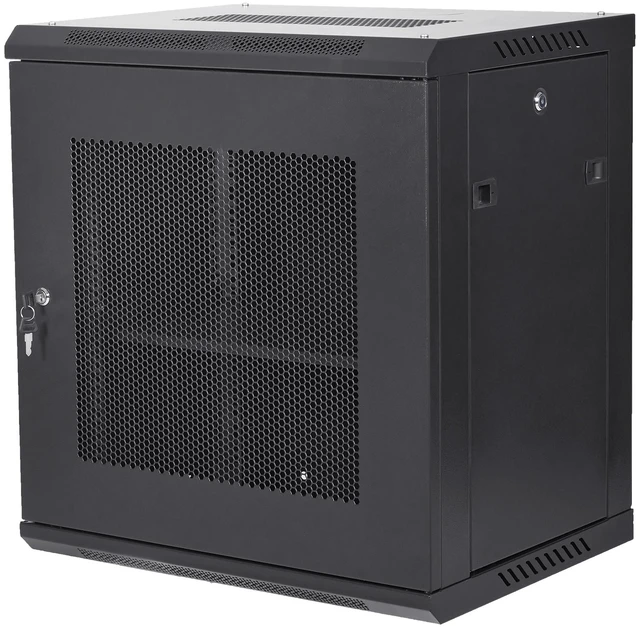 Alt view image 16 of 16 - 12U Wall Mount Server Cabinet, 15.5'' Depth, Network Rack Enclosure, Supports up to 200 lbs, Secure Locking System, Ideal for IT Hardware, Audio/Video Components