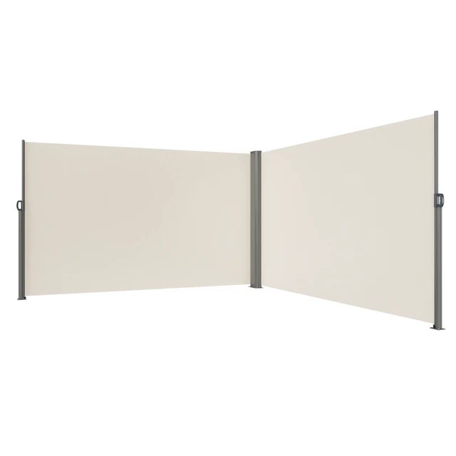Alt view image 8 of 8 - Retractable Side Awning, 71''x 236'' Aluminum Outdoor Privacy Screen, 280g Polyester Water-proof Retractable Patio Screen, UV 30+ Room Divider Wind Screen for Patio, Backyard, Balcony, Beige