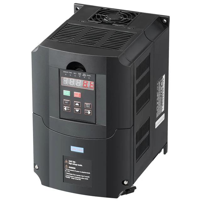 Alt view image 8 of 8 - VEVOR VFD 10HP, 7.5KW, 35A, 1 or 3 Phase 220V Input to 3 Phase 220V Output Variable Frequency Drive, 40-60Hz Input, 0-400Hz Output VFD for Spindle Motor CNC Speed Control