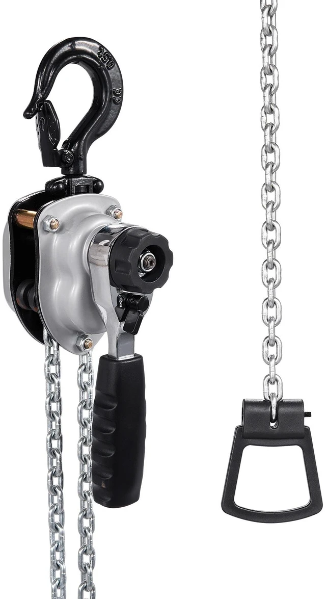 Alt view image 9 of 9 - Manual Lever Chain Hoist, 1/4T 550LBS Capacity Heavy Duty Come Along, 10FT Lift G80 Alloy Steel Chain With Dual Pawl Mechanical Brake,360°Rotating Hooks, for Warehouse Construction Garage