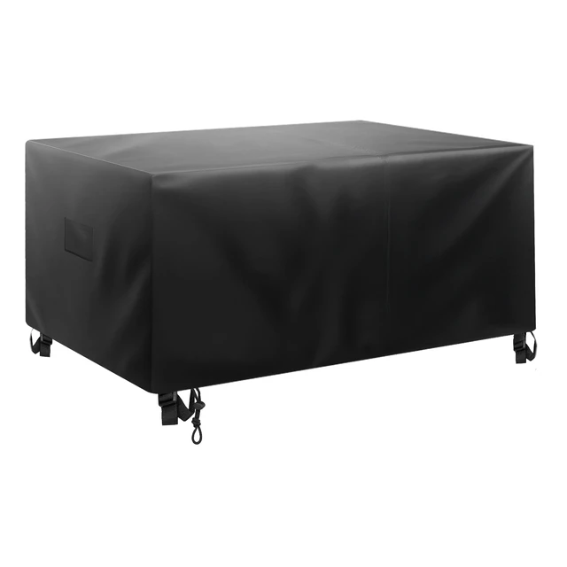 Alt view image 15 of 15 - Patio Furniture Cover, 420D Heavy Duty Waterproof Outdoor Dining Table and Chairs Cover, Large Squre Patio Table Covers with Air Vent for All Weather, 74L x 74W x 28H inch, Black