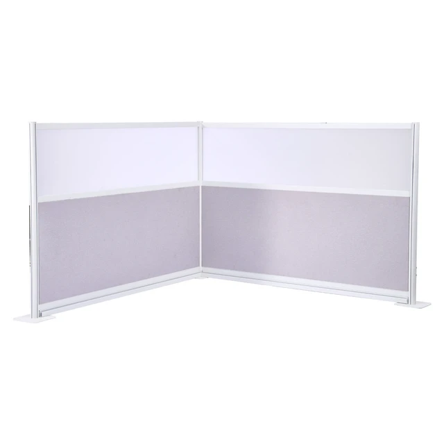 Alt view image 8 of 8 - Office Divider Privacy Partitions, 2-Pack, 72" x 48" Room Divider Walls, PET Workstation Cubicle Partition with Frosted Acrylic Windows, Freestanding Privacy Panels for Office Library School