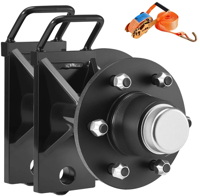 Alt view image 9 of 9 - Shipping Container Wheels 6-Lug Wheels Kit, Heavy Duty Shipping Container Axle with Ratchet Tie Down-Moves 20 ft - 40 ft, Secure Transport for Dock, Warehouse, Construction Site, Black