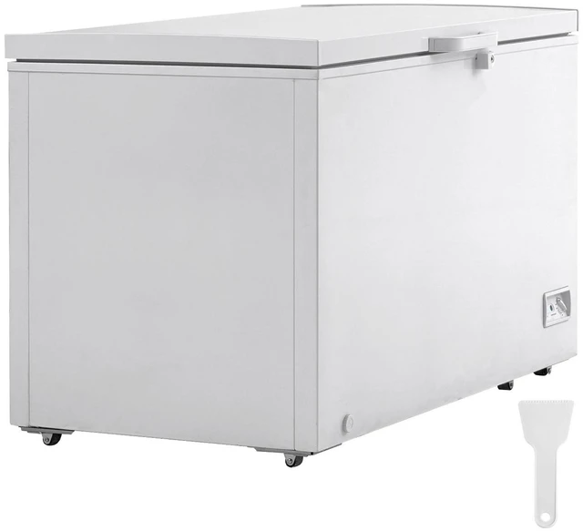Alt view image 8 of 8 - VEVOR Chest Freezer, 12.8 Cu.ft / 345 L Large Deep Freezer & 4 Removable Baskets, Freestanding Top Open Door Commercial Chest Freezers with Locking Lid, 7-Level Adjustable Temp, LED Lighting, 6 Wheels