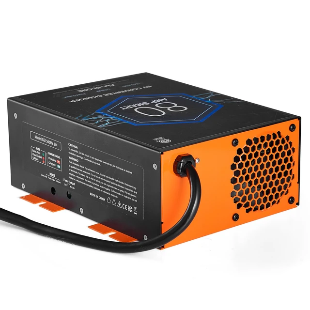 Alt view image 16 of 16 - RV Converter, 80 Amp, 110V AC to 12V DC RV Power Converter Battery Charger with 4 Stage Smart Charging 13V to 16.5V Adjustable Operating Range, Compatible with Lithium Lead Acid Battery, ETL