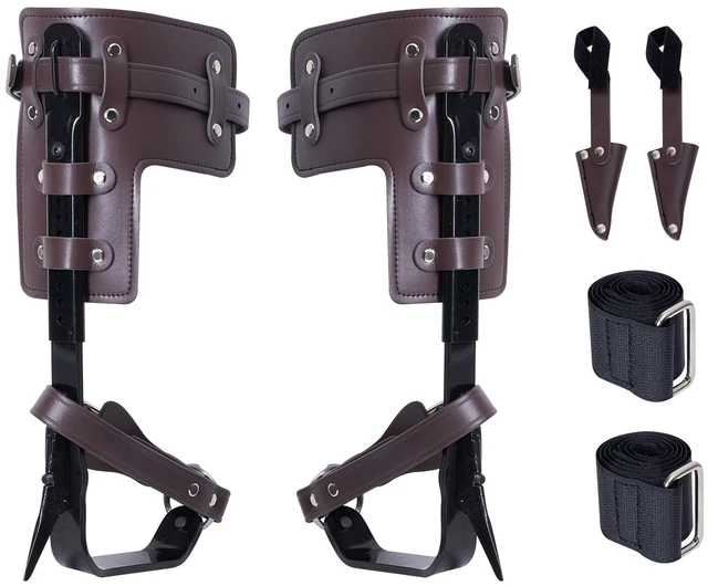 Alt view image 8 of 8 - VEVOR Tree Climbing Spikes Climbing Spurs Alloy Steel Arborist Equipment Brown