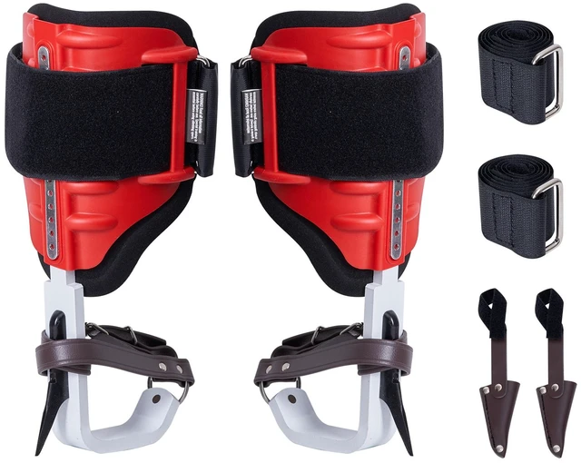 Alt view image 16 of 16 - Tree Climbing Spikes, 1 Pair Aluminum Climbing Spurs, 350lbs Load Capacity Tree Climbing Gear with Straps and Spike Protectors, Arborist Equipment for Climbers, Hunting, Fruit Picking, Red