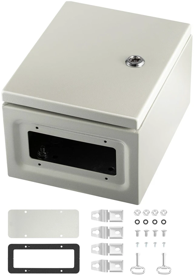 Alt view image 8 of 8 - NEMA Metal Case, 10 x 8 x 6'' NEMA 4X Metal Electric Enclosure, IP66 Water & Dust Resistant, Suitable for Both Outdoor & Indoor Use, Includes Mounting Plate