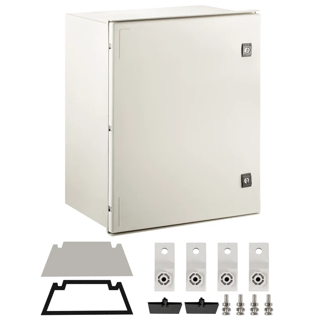 Alt view image 8 of 8 - NEMA Steel Case, 24x20x9'' NEMA 4X Fiberglass Electric Enclosure, IP66 Water & Dust Resistant, Suitable for Both Outdoor & Indoor Use, Includes Mounting Plate (60x50x23 cm)