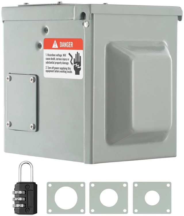 Alt view image 16 of 16 - VEVOR 50 Amp RV Power Outlet Box, 125/250 Volt, Enclosed Lockable Outdoor RV Receptacle Box, NEMA 14-50R Weatherproof Electrical Panel, for RV Camper Trailer Motorhome Tested to UL Standards