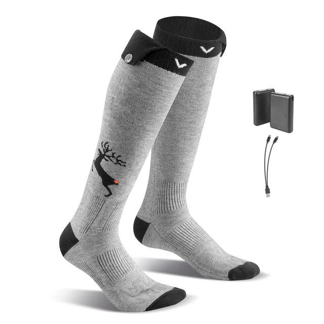 Alt view image 9 of 9 - VEVOR Electric Heated Socks 6000mAh Battery Powered Heated Socks for Hunting