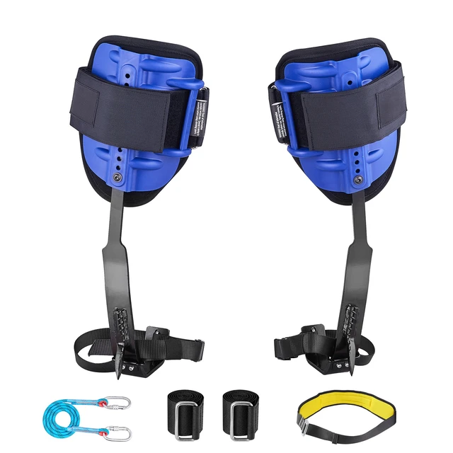Alt view image 8 of 8 - Tree Climbing Spikes Set, Height-Adjustable Tree Climbing Gear with Straps & Waist Harness, 350 lbs Load Capacity, Heavy Duty Steel Climb Spurs Arborist Equipment for Fruit Picking Hunting