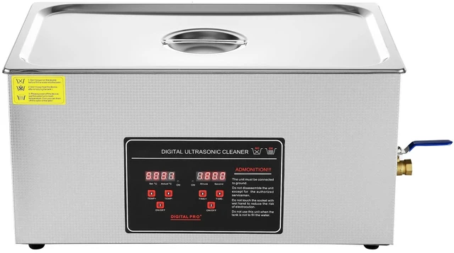Alt view image 8 of 8 - Ultrasonic Cleaner with Digital Timer & Heater, Professional Ultra Sonic Jewelry Cleaner, Stainless Steel Heated Cleaning Machine for Glasses Watch Rings Small Parts Circuit Board (22L)