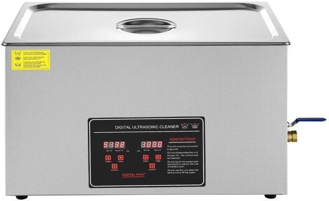 Alt view image 15 of 15 - Ultrasonic Cleaner with Digital Timer & Heater, Professional Ultra Sonic Jewelry Cleaner, Stainless Steel Heated Cleaning Machine for Glasses Watch Rings Small Parts Circuit Board (30L)