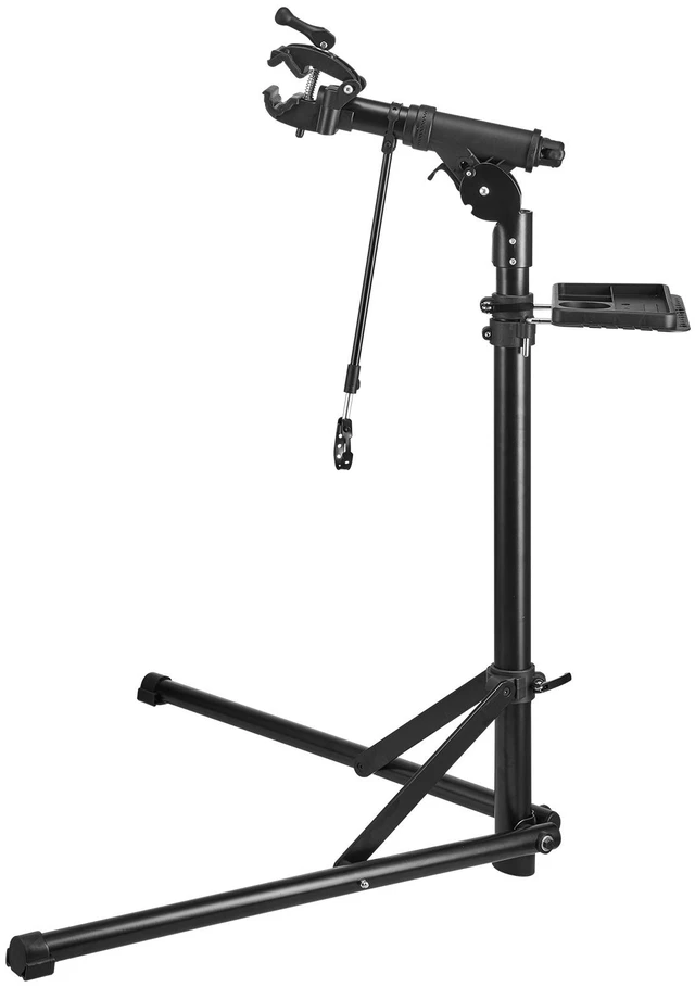 Alt view image 9 of 9 - Bike Repair Stand, 85 lb Heavy-duty Bicycle Work Stand with 40.7-64.1 in Adjustable Height & Magnetic Tool Tray, Foldable Bicycle Maintenance Rack, Shop Home Mechanics for Mountain & Road Bike