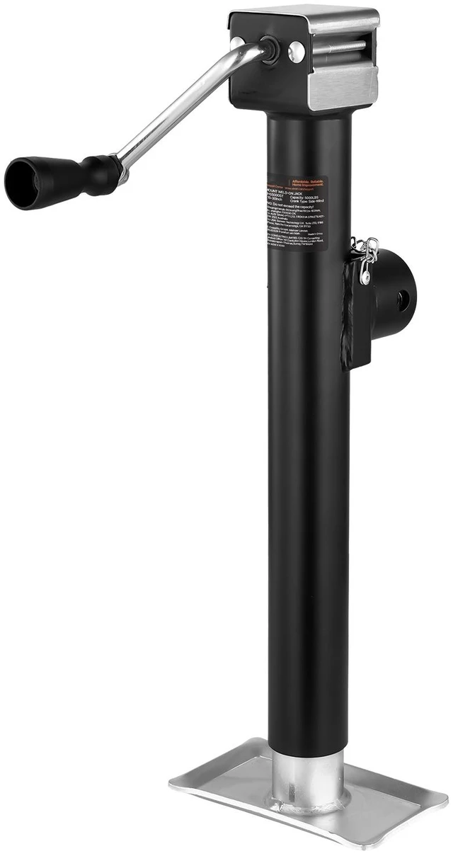 Alt view image 9 of 9 - VEVOR Trailer Jack Weld-on Pipe Mount Swivel Trailer Jack 5000 lbs 15" Travel