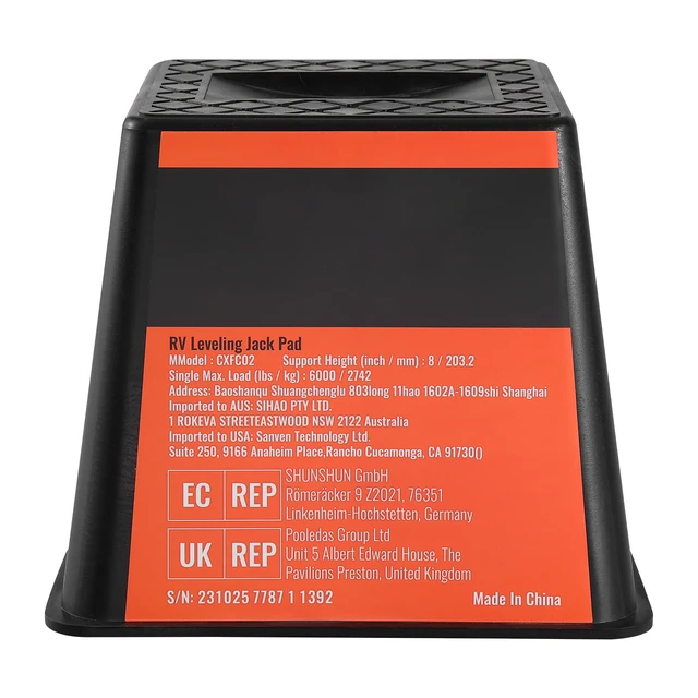 Alt view image 16 of 16 - VEVOR Trailer Jack Block, 6000 lbs Capacity per RV Leveling Block, High-quality Polypropylene RV Camper Stabilizer Blocks, RV Travel Accessories Use for Any Tongue Jack, Post, Foot, 5th Wheels, 4-Pack