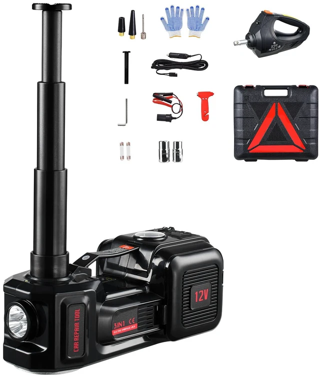 Alt view image 15 of 15 - VEVOR Electric Car Jack 5 Tons /11000 lbs Jack kit with Electric Impact Wrench